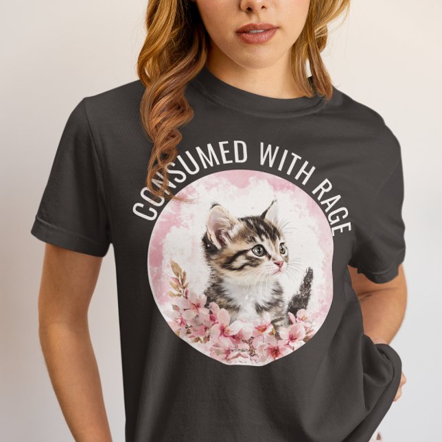 Consumed with Rage Funny Kitten Meme Cat Sarcastic Tri-Blend Shirt (Von Creator hochgeladen)