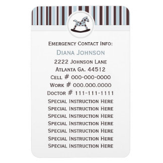 Contact d'urgence : Rocking Horse Premium Magnet