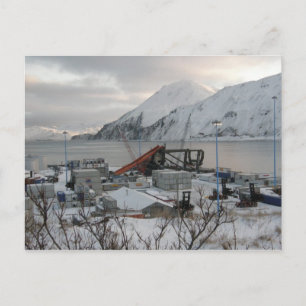 Container-Krane zerstört durch Gale Force Wind Postkarte