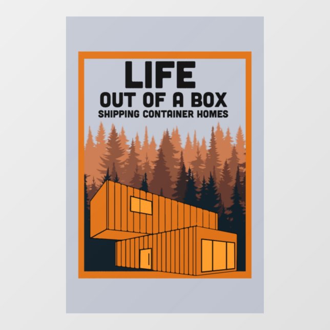 Container-Zuhause Fensteraufkleber (Blatt)