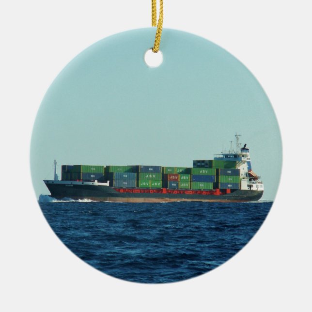 Containerschiff Keramikornament (Vorne)
