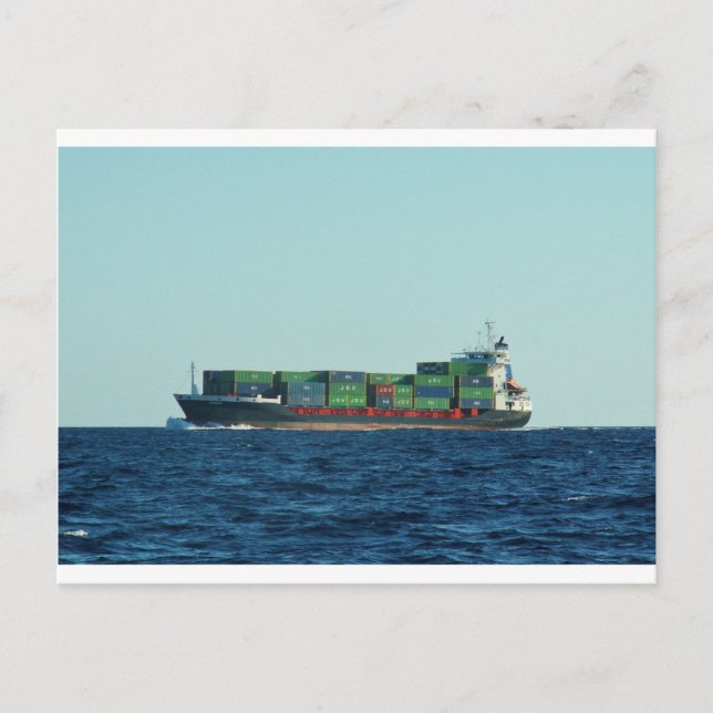 Containerschiff Postkarte (Vorderseite)