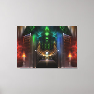 Contempler Oz Fractal Art Enveloppé Toile Impressi