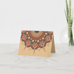 Contemporain Brown Pêche Mandala Merci
