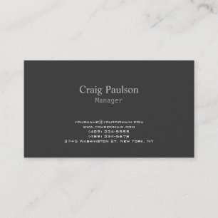 Contemporain Design Carte de visite gris clair