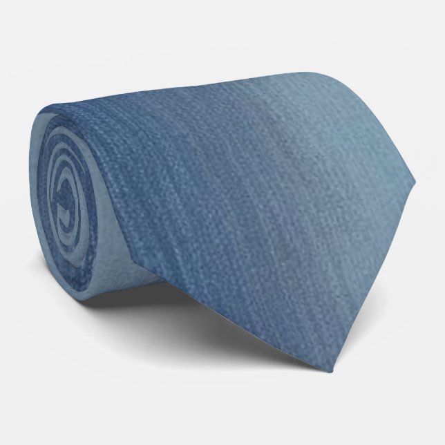Contemporain Faded Denim Look Cravate (Roulé)