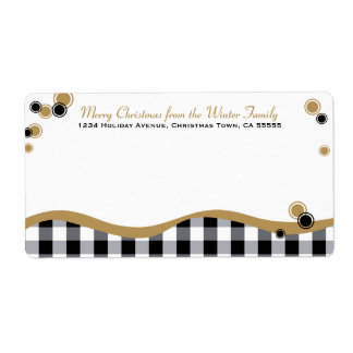 Contemporain Plaid Whimsy Grand Étiquette