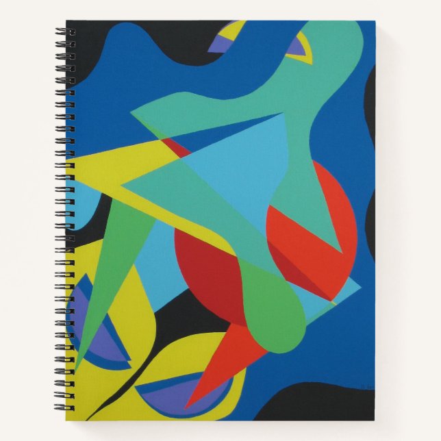 Contemporary Abstract Froggish Notebook Notizbuch (Vorderseite)