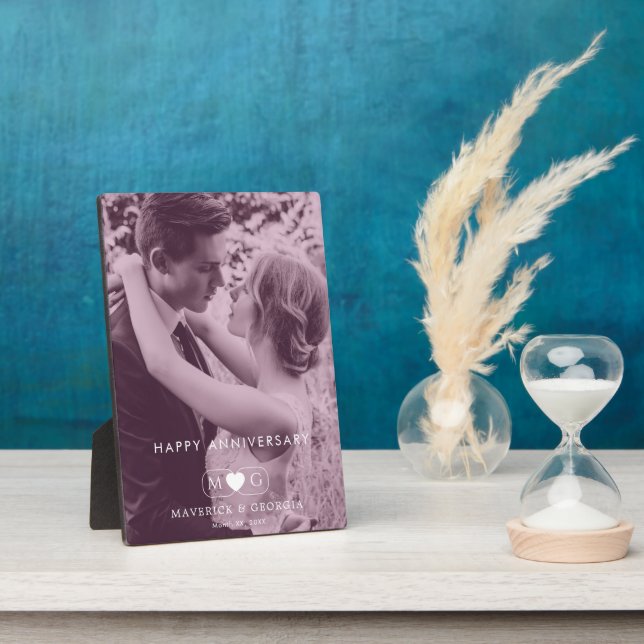 Contemporary Anniversary Plaque with Table Easel S Fotoplatte (Seite)