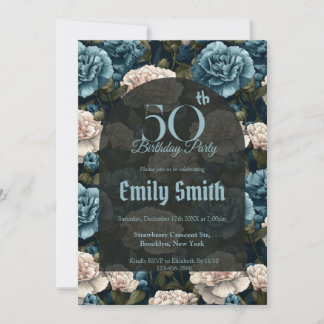 Contemporary Carnation Luxury Birthday Present Einladung