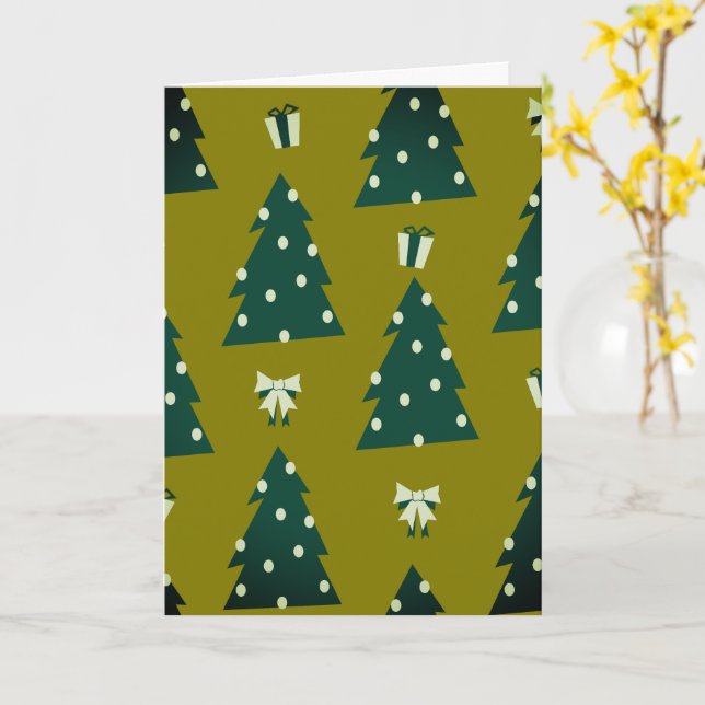 Contemporary Christmas Card Karte (Gelbe Blume)