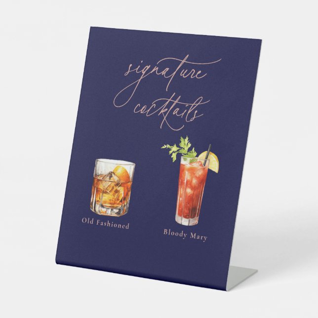Contemporary Cocktails Signature Drinks Sockelschild (Vorderseite)