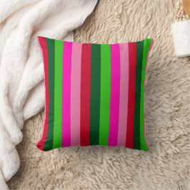 Contemporary Colors Christmas Stripes  Kissen