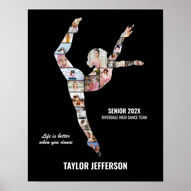Contemporary Dance Team Custom Photo Collage Poster (Vorne)