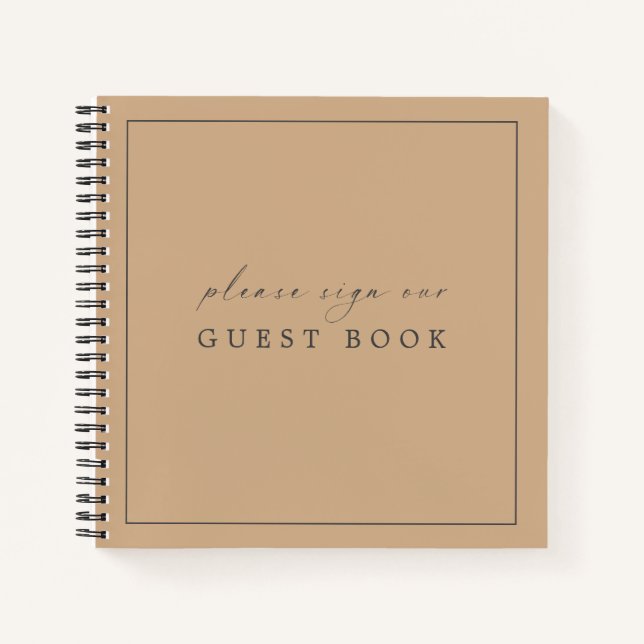 Contemporary Elegant livre d'hôtes pour Mariage (Devant)