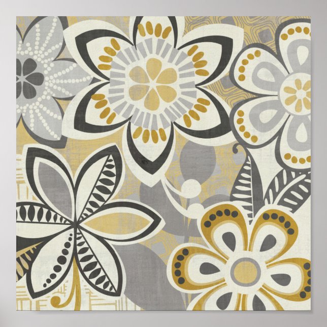 Contemporary Floral Patterns Poster (Vorne)