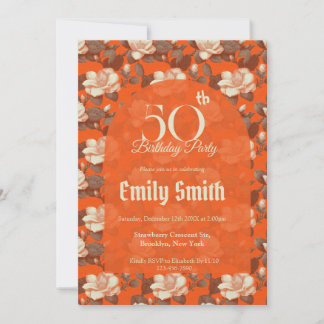 Contemporary Gardenias Inspired Outdoor Birthday Einladung