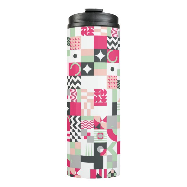Contemporary geometric mosaic seamless pattern wit thermosbecher (Vorderseite)