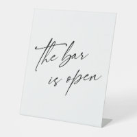 Contemporary Handwriting The Bar is Open