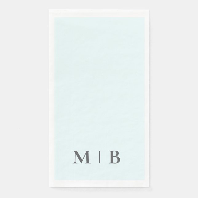 Contemporary Icy Blue Wedding Serviette (Vorderseite)
