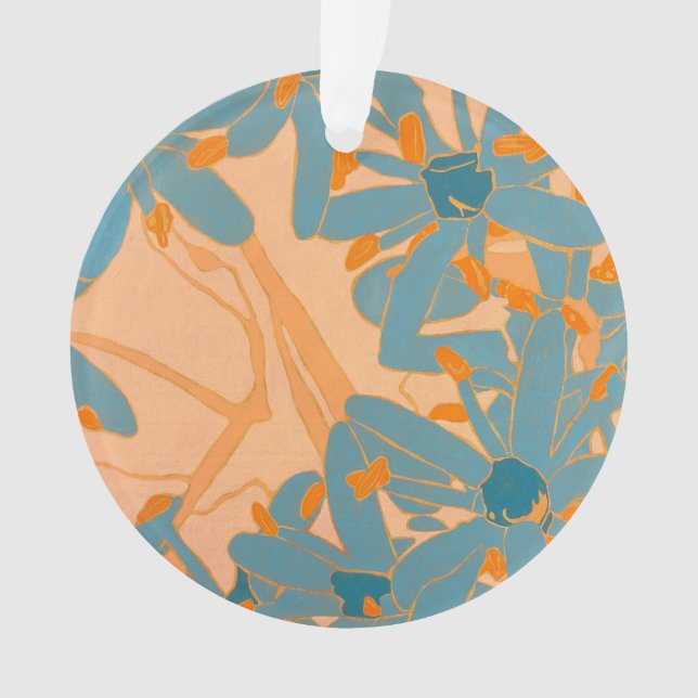 Contemporary Leaf Design in Peach (devant)