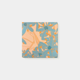 Contemporary Leaf Design Peach Post-it Klebezettel