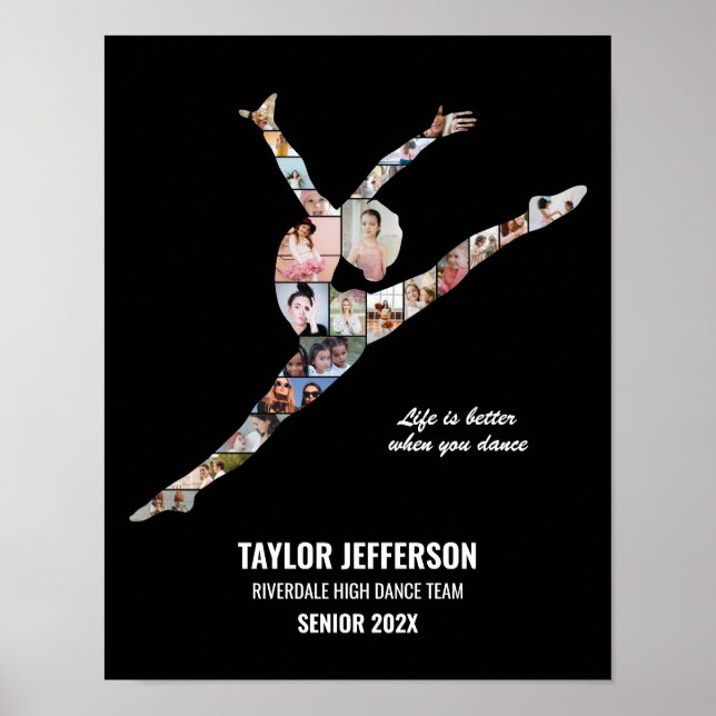 Contemporary Modern Dance Custom Photo Collage Poster (Vorne)