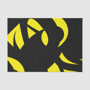 Contemporary Modern Yellow / Black  Seidenpapier