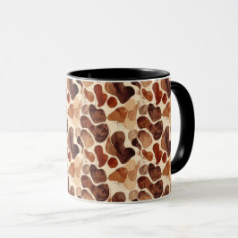 Contemporary Organic Pattern Mug – Earthy Tones Tasse