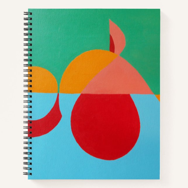 Contemporary Treble Clef Notebook Notizbuch (Vorderseite)