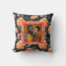 Contemporary True Love Anniversary Throw Pillow Kissen
