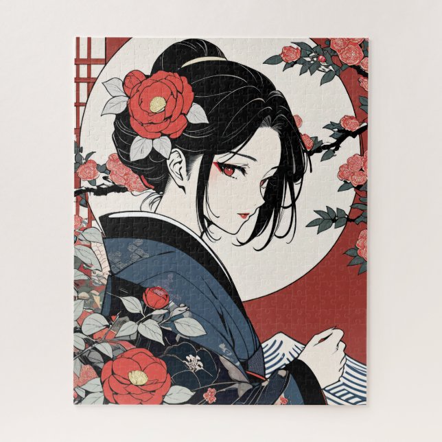 Contemporary ukiyoe, Kimono beauty (Vertikal)