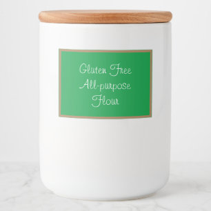 Conteneur alimentaire Étiquette gluten Libre Flour
