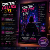 Content Creator Life Poster