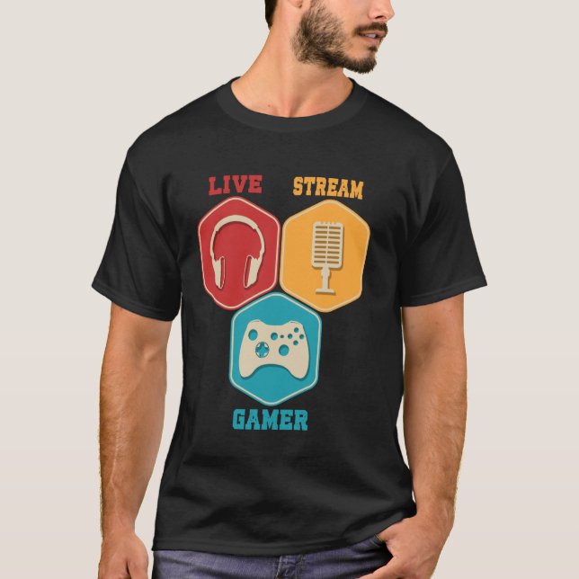 Content Creator Online Game Video Game Live Stream T-Shirt (Vorderseite)