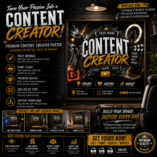 Content Creator Poster | Influencer & Streamer