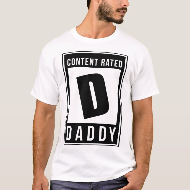 Content Rated D T-Shirt Daddy Gamer Family Tee (Devant)