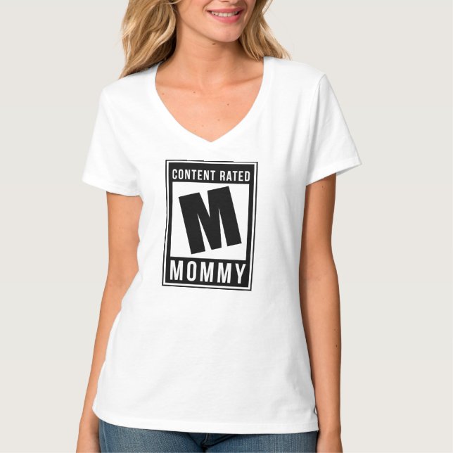 Content Rated M T-Shirt maman Gamer Tee Family (Devant)