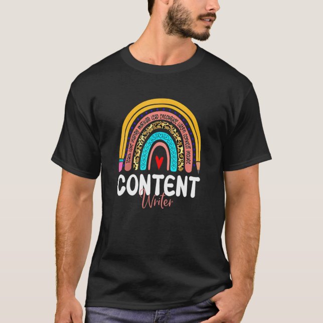 Content Writer Rainbow News Media Production Commu T-Shirt (Vorderseite)