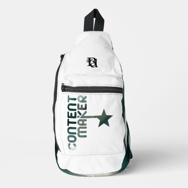 CONTENTMAKER Sling Bag Trend Abstract Grün (Vorderseite)
