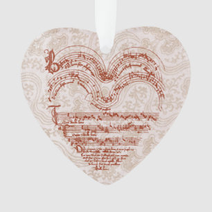 Contexte floral de coeur de manuscrit médiéval d