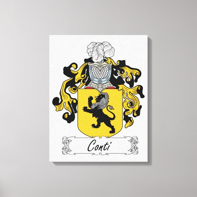 Conti Familienwappen Leinwanddruck (Vorderseite)