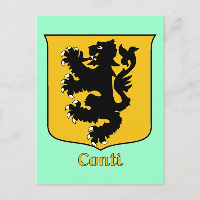 Conti Family Shield Postkarte (Vorderseite)