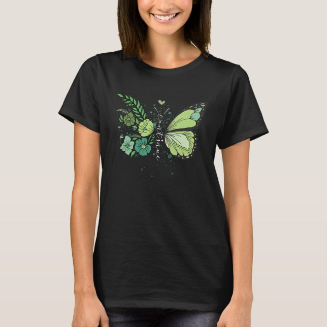 Continue Semicolon Mental Health Awareness Butterf T-Shirt (Vorderseite)