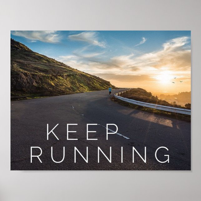 Continuez à courir - Poster Motivationnel (Devant)
