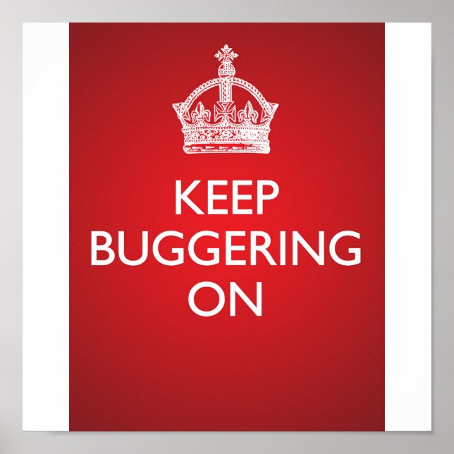 Continuez à faire du bugging - Bright Red Poster (Devant)