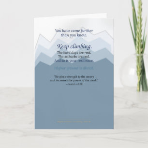 Continuez — Carte de vœux d'encouragement