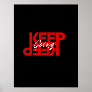 Continuez – Simple Affiche de Motivation Murale