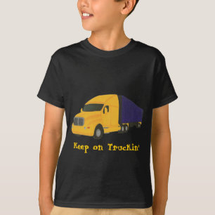 Continuez sur Truckin', camionnette sur t-shirts