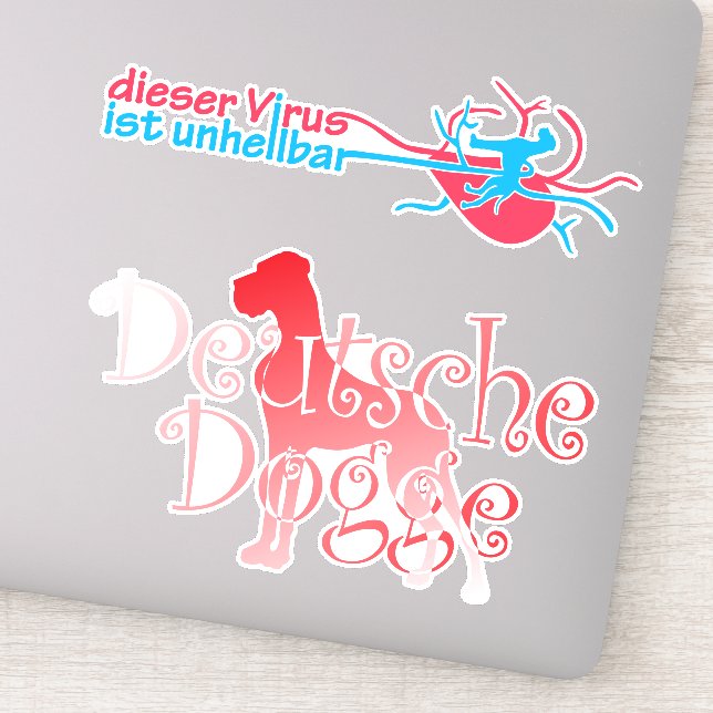 Contour Sticker Picture Great Dane (Detail)